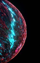 2026年度科幻大片深渊之上4K版本封面，宇宙深空蓝紫色调，视觉震撼感强烈